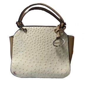 SORRENTINO OSTRICH SKIN EMBOSSED FAUX LEATHER BAG